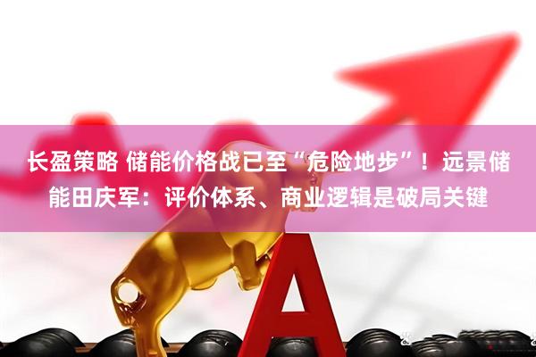 长盈策略 储能价格战已至“危险地步”！远景储能田庆军：评价体系、商业逻辑是破局关键