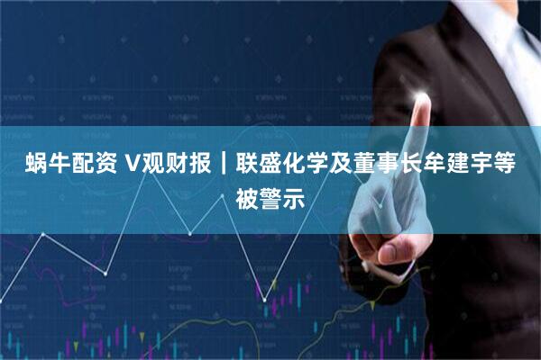 蜗牛配资 V观财报｜联盛化学及董事长牟建宇等被警示