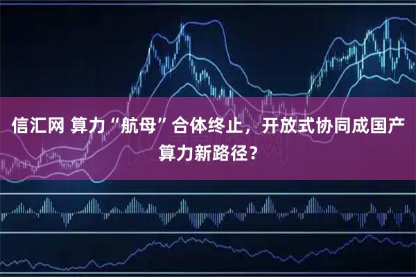 信汇网 算力“航母”合体终止，开放式协同成国产算力新路径？