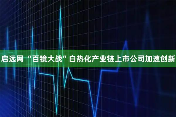 启远网 “百镜大战”白热化产业链上市公司加速创新
