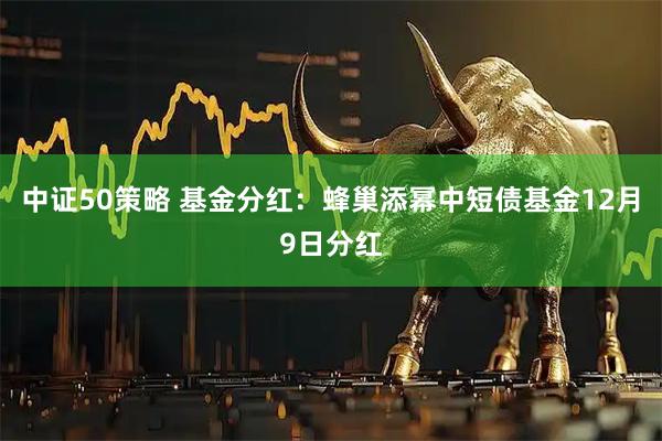 中证50策略 基金分红:蜂巢添幂中短债基金12月9日分红